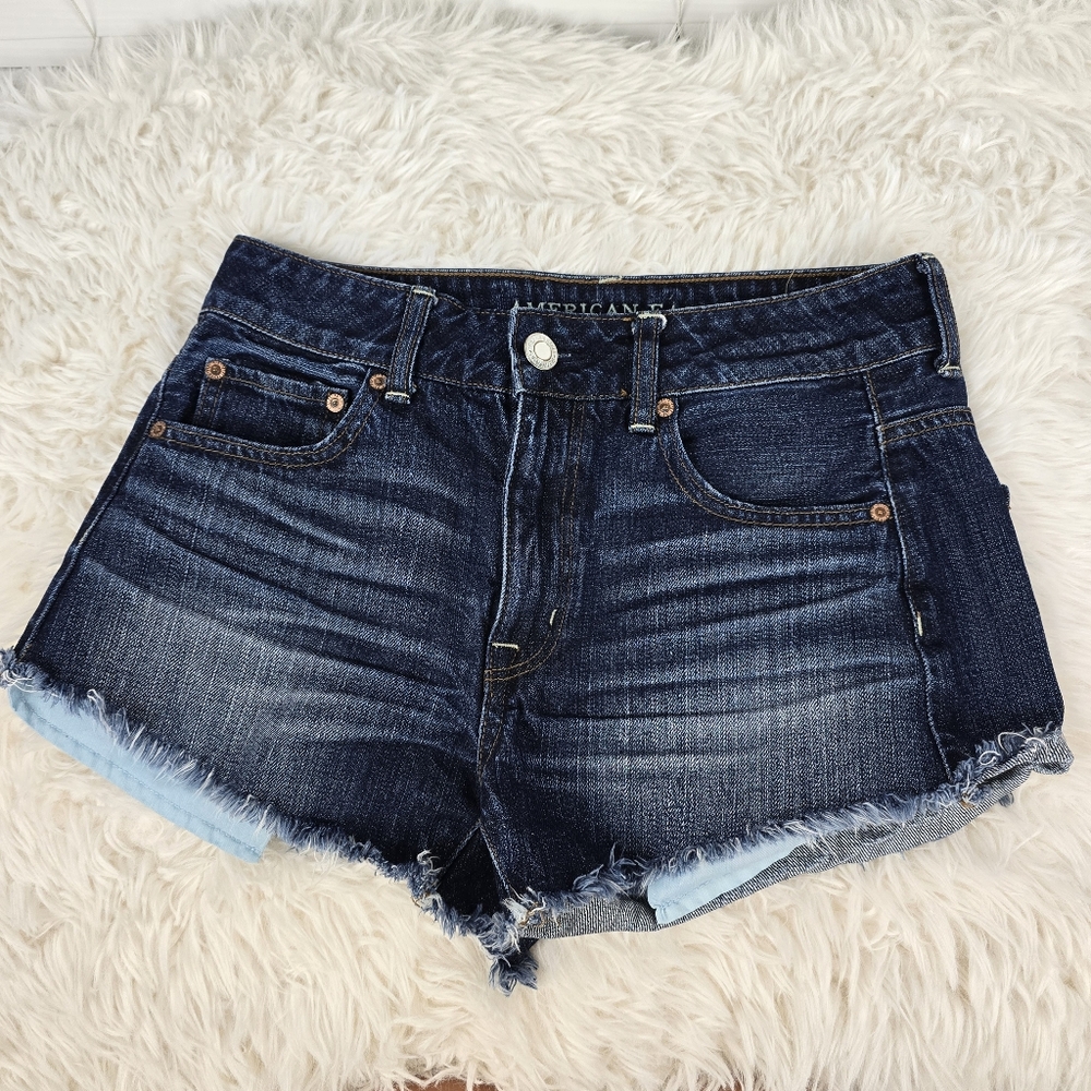 American Eagle Hi Rise Festival Denim Shorts
